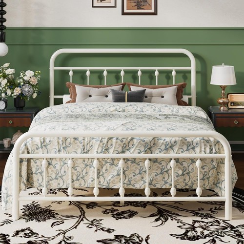 Queen size metal platform bed - size,
