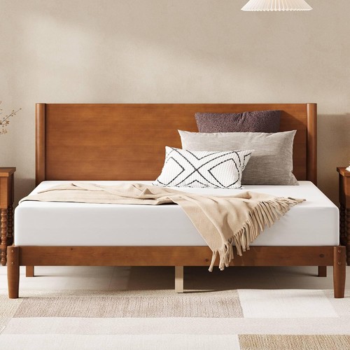 Solid wood queen - wood, bed