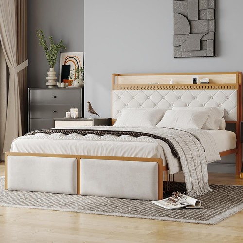 King bed frame led lights - frame,