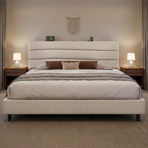 King size platform bed frame - platform,
