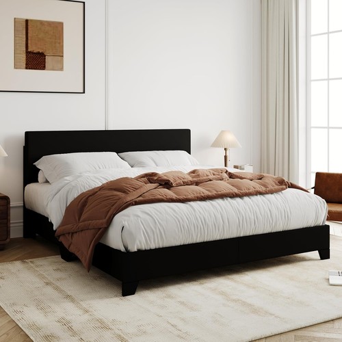 Queen bed frame with - bed,