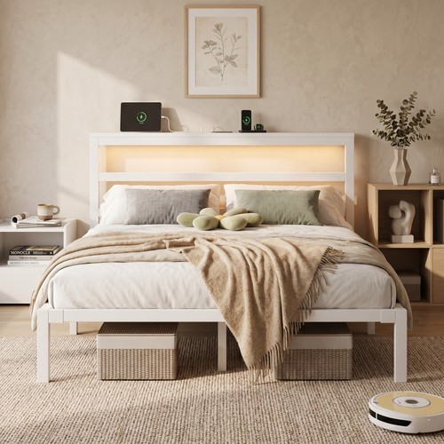Queen king size metal bed - size,