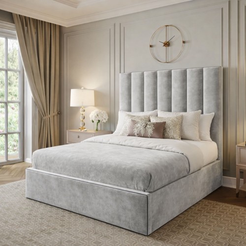 Luxury upholstered velvet bed - upholstered,