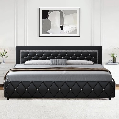 King bed frame with diamond - king,