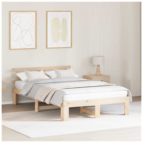 Bed frame solid pine wood - solid,