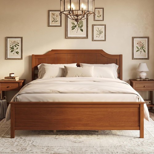 Queen size wooden bed - size,