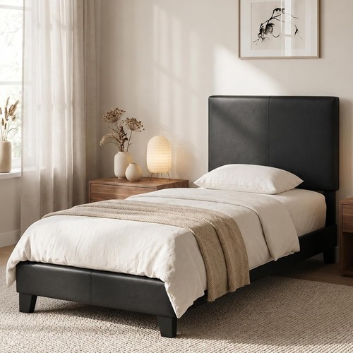Pessac twin bed black - bed, pu