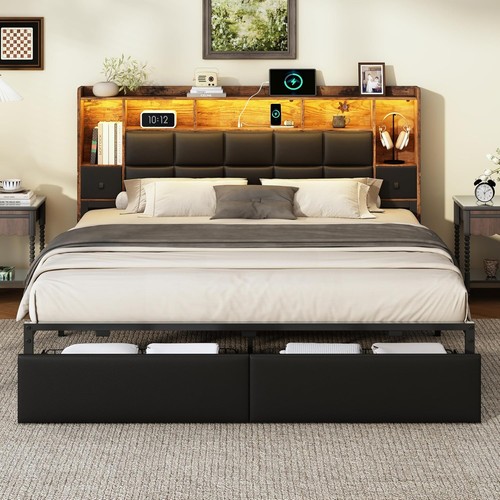 King size bed frame with - king,