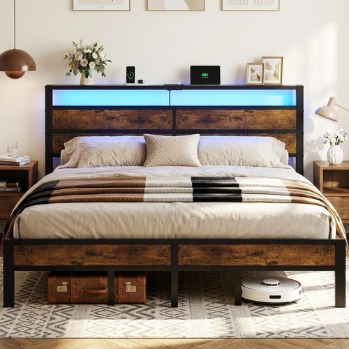 King size led bed frame - size,
