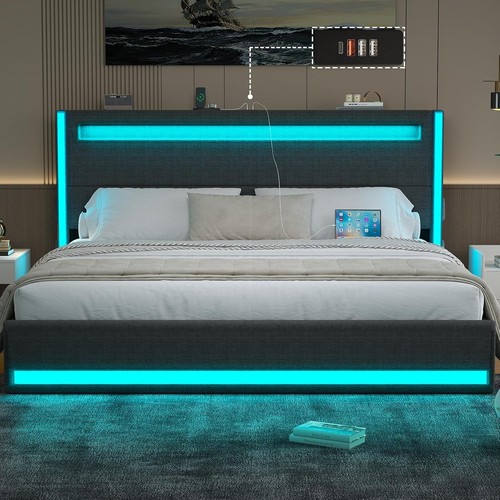 King size led bed - size, frame