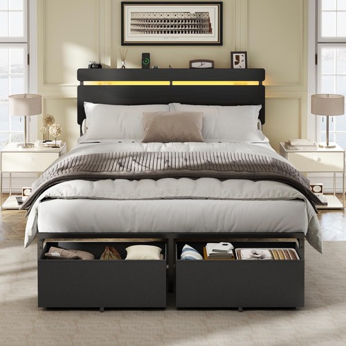 Full size bed - bed, with