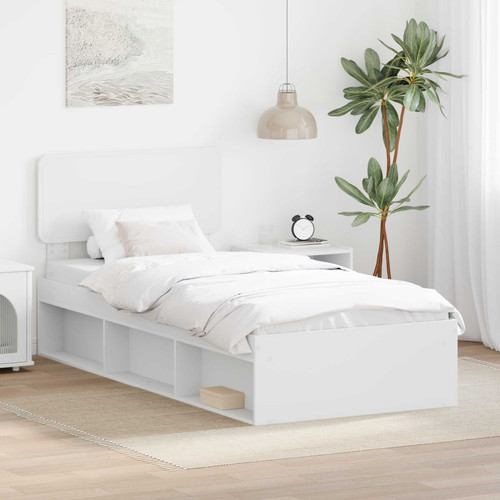 Bed frame white solid pine - solid, &