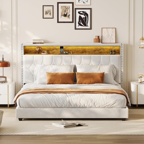 Upholstered bed frame - upholstered, with