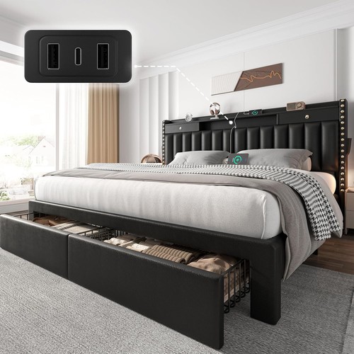 King size bed frame with - king,