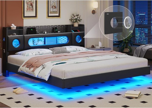 Floating bed frame king - floating, frame,king