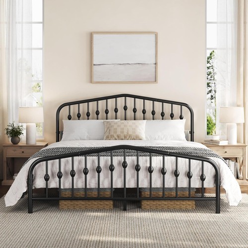King metal bed frame - king,