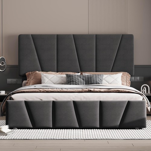 King size upholstered platform - size,