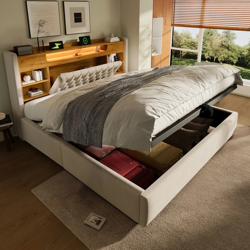 Super king upholstered - upholstered, ottoman