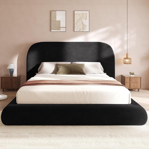 King size bed frame curved - size,