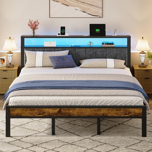 King size bed - size, led