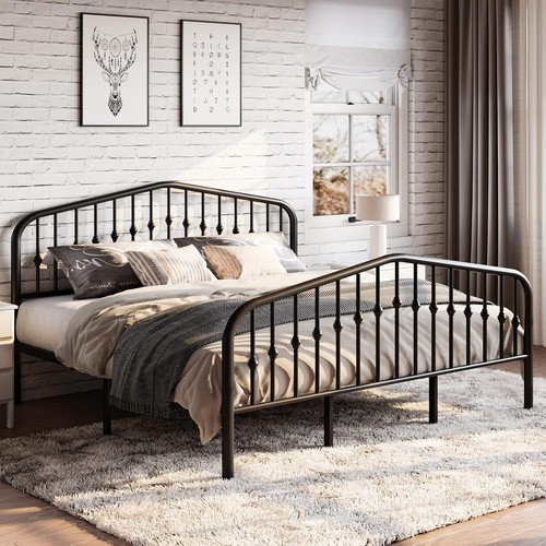 King size metal bed - size,