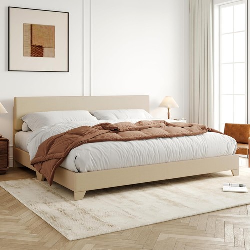 King size upholstered bed - king,