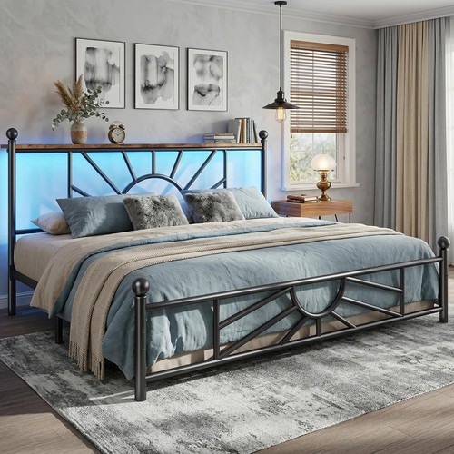 King size metal platform - king, bed