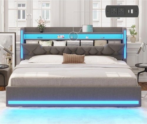 King size bed frame - bed,