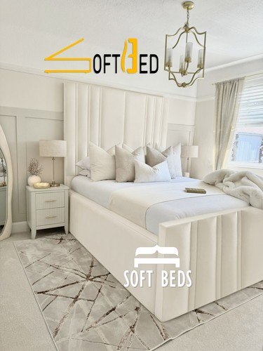 Plush velvet evelyn bed frame - plush,