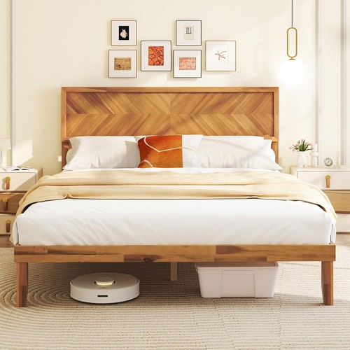 Wood queen bed frame - queen, with