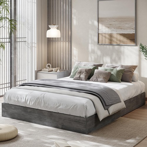 King platform bed frame - bed, no