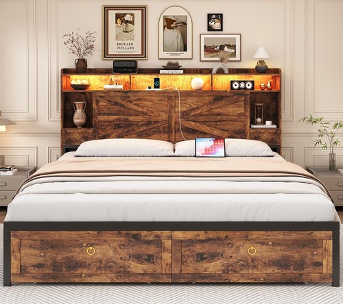 King size bed frames - king, with