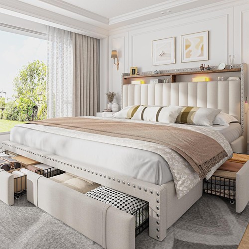 King size bed - frame, with