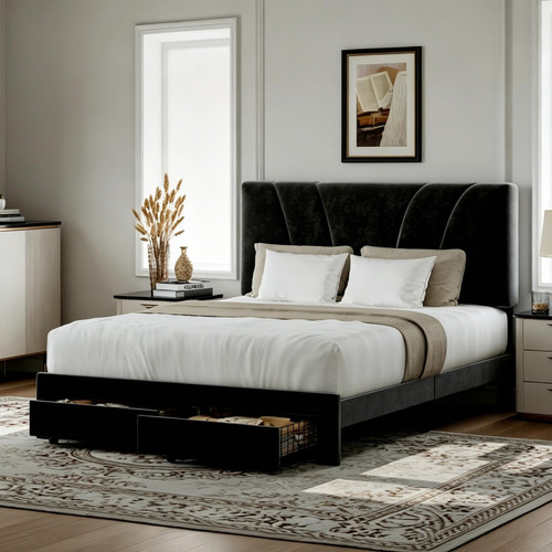 King size bed - size, with