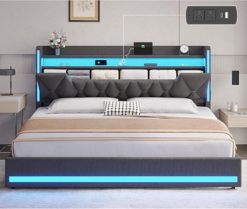 King size bed frame with - king,